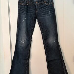 Silver Jeans Dark Blue Flare & Wide Leg